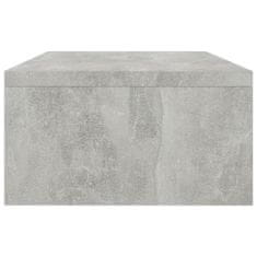Greatstore betonszürke forgácslap monitorállvány 42 x 24 x 13 cm