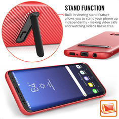 Centopi szilikon tok Ultra Thin Slim Carbon Samsung Galaxy S8 Plus Piros