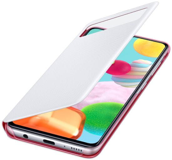 SAMSUNG Flip tok S View Wallet Cover pro Samsung Galaxy A41-re EF-EA415PWEGEU, fehér