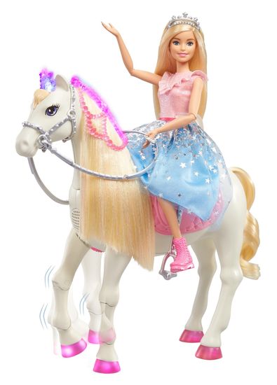 Mattel Barbie Princess Adventure Hercegnő és ló fényekkel és hangokkal