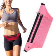 MG Ultimate Running Belt futó öv fülhallgató kimenettel, rózsaszín