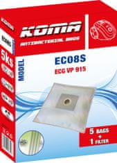 KOMA EC08S - Porszívó Porzsák ECG VP 915, szintetikus, 5 db
