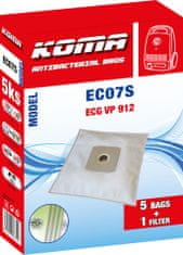 KOMA EC07S - 25 darabos porzsákkészlet ECG VP 912 porszívókhoz, szintetikus