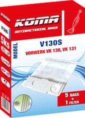 KOMA V130S - Porszívó Porzsák Vorwerk V 130, szintetikus, 5 db