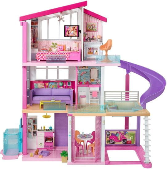 Mattel Barbie Álomház csúszdával és felvonóval