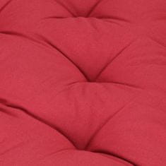 Greatstore burgundi vörös pamut raklappadló-párna 120 x 80 x 10 cm