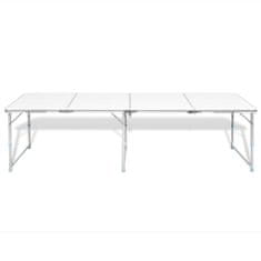 shumee Összecsukható Állítható Alumínium Kemping asztal 240 x 60 cm