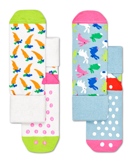 Happy Socks gyermek zokni 2-Pack Kids Bunny Anti-Slip Socks
