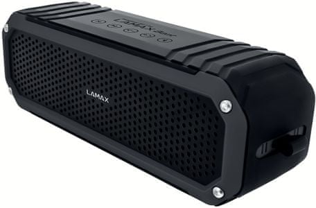 A hordozható, Lamax Beat Sentinel SE-1 vezeték nélküli Bluetooth hangszóró terepre.