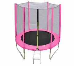 DUVLAN Trambulin FunJump Pink 183 cm + védőháló + lépcső