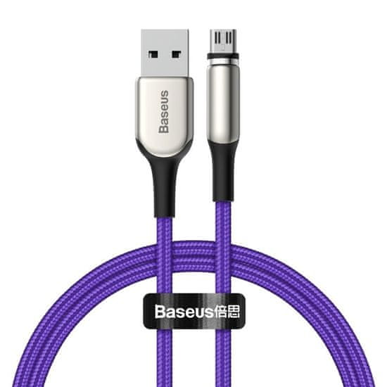 BASEUS Zinc mágneses kábel USB / Micro USB 2A 1m, lila