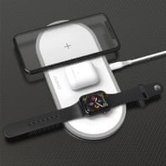 DUDAO A11 vezeték nélküli töltő 3in1 na AirPods / Apple Watch / smartphone, fehér
