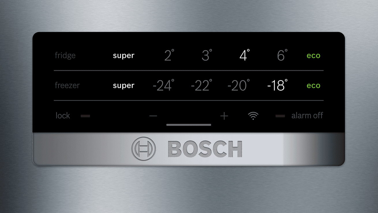 A Bosch hűtőszekrény előlapja 