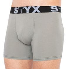 Styx Világos szürke long férfi boxeralsó sport gumi (U1062) - méret XL