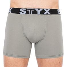 Styx Világos szürke long férfi boxeralsó sport gumi (U1062) - méret XL