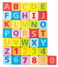 Woody Pasztell kockák betűkkel és számokkal
