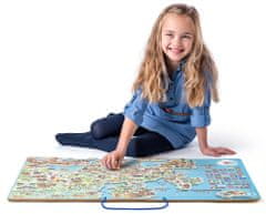 Woody Európa mágneses térképe, társasjáték 3 az 1-ben angol nyelven