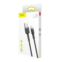 BASEUS Cafule kábel USB / Lightning QC 3.0 2.4A 1m, fekete/szürke