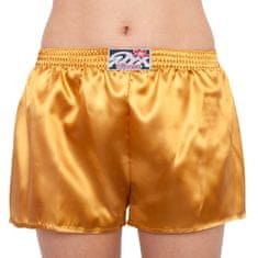 Styx Sárga szatén női boxeralsó klasszikus gumi (L685) - méret S