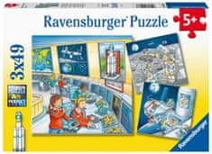 Ravensburger Puzzle 050888 Űrhajósok 3x49 darab