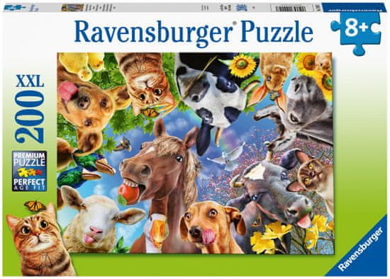 Ravensburger Puzzle 129027 Vicces mezőgazdasági állatok 200 darab