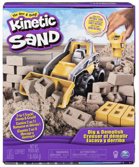Kinetic Sand Bágerozzál és romboljál