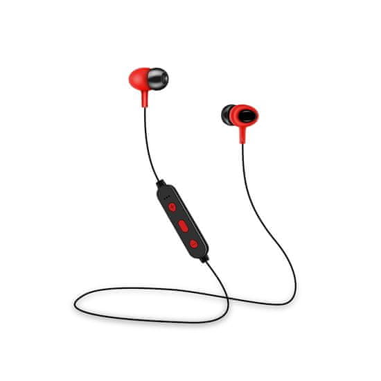 setty. Sport vezeték nélküli Bluetooth fülbe helyezhető fejhallgató, piros GSM099291