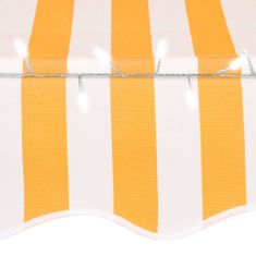 shumee fehér-narancssárga kézzel kihúzható LED-es napellenző 350 cm 