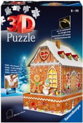 Ravensburger 3D Puzzle 112371 Mézeskalács ház (Éjszakai változat) 216 darab