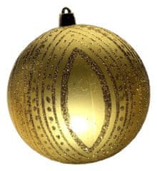 DUE ESSE 4 db-os arany karácsonyi gömb készlet, Ø 10 cm