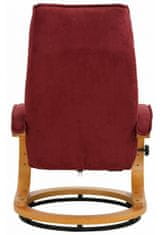 Danish Style Eteo fotel lábtartóval, mikroszálas, piros színű