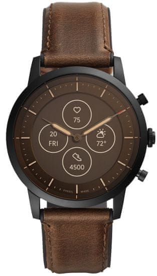 Fossil FTW7008 Hybrid Watch M okosóra, Dark Brown Leather