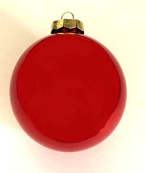 DUE ESSE 20 db-os üvegből készült, piros karácsonyi gömb készlet, Ø 8 cm