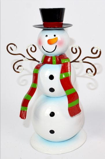 DUE ESSE Karácsonyi dekoráció, acél hóember, 21 cm