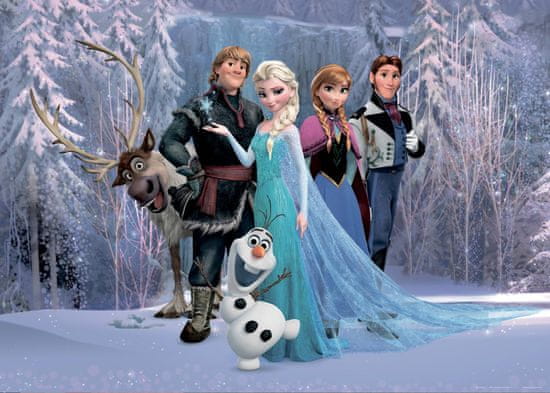 AG Design A Frozen II hősei egy Téli Erdőben fotótapéta, 156 x 112 cm
