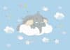 AG Design Kíváncsi Dumbo felhőn Falikép 160 x 110 cm