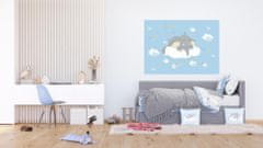 AG Design Kíváncsi Dumbo felhőn Falikép 160 x 110 cm