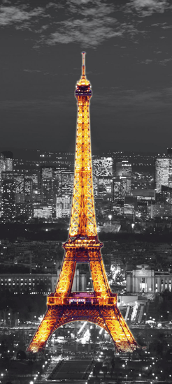 AG Design Fénylő Eiffel-torony fotótapéta, 90 x 202 cm