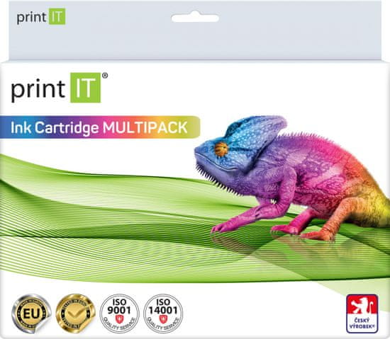 Print IT Tintapatron, Fekete (PGI-520Bk) + Multipack (CLI-521C/M/Y/Bk)