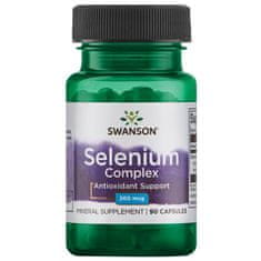 Swanson Szelén komplex, szelén-glicinát, 200 mcg, 90 kapszula