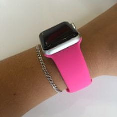 4wrist Szilikon szíj Apple Watch - Barbie rózsaszín 42/44/45/49 mm- S/M