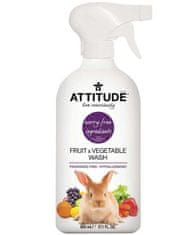 Attitude Illatosítatlan gyümölcs- és zöldségtisztító permetezővel, 800 ml