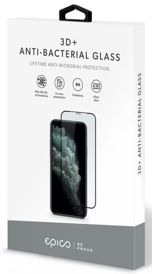 EPICO ANTI-BACTERIAL 3D+ GLASS iPhone 6/6S/7/8/SE (2020) 47512151300003, fekete