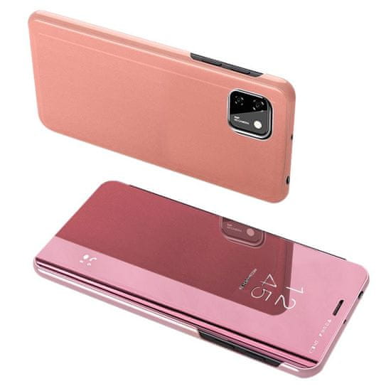 MG Clear View könyvtok Huawei Y5p, rózsaszín