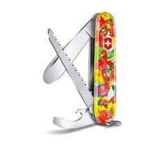 Victorinox 0.2373.E3 My First Animal Edition többfunkciós kés gyerekeknek, papagáj motív, 9 funkciós