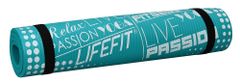 LIFEFIT Yoga Mat Exkluziv jógaszőnyeg, 100×58×1 cm, türkiz