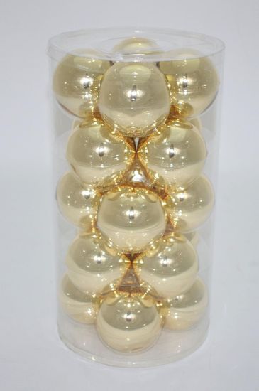 DUE ESSE 20 darabos arany üvegből készült, arany karácsonyi gömb készlet, Ø 7 cm