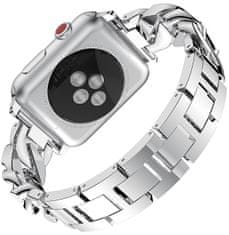 4wrist Apple Watch - 42/44/45 mm acél óraszíj Silver