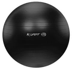 LIFEFIT Fitball, gimnasztikai labda, Anti-Burst 75 cm, fekete