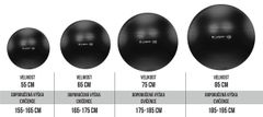 LIFEFIT Fitball, gimnasztikai labda, Anti-Burst 75 cm, fekete